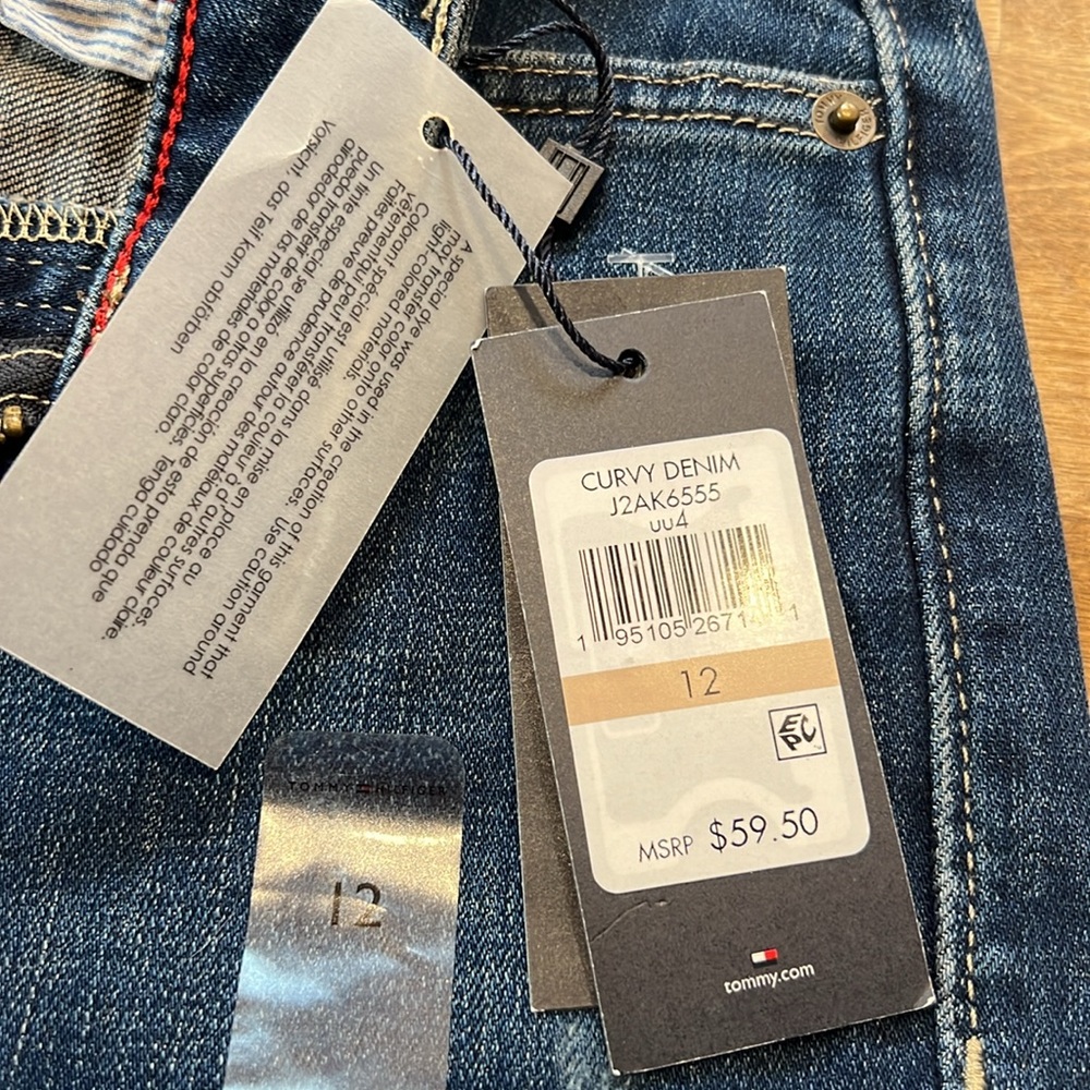 NWT Tommy Hilfiger Curvy Skinny Ankle Jean size 12 - Picture 4 of 13